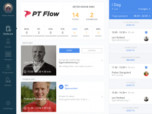 Dashboardet i PT Flow